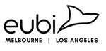The logo of Eubi Official - with a drawing of a shark fin, based in Melbourne and Los Angeles