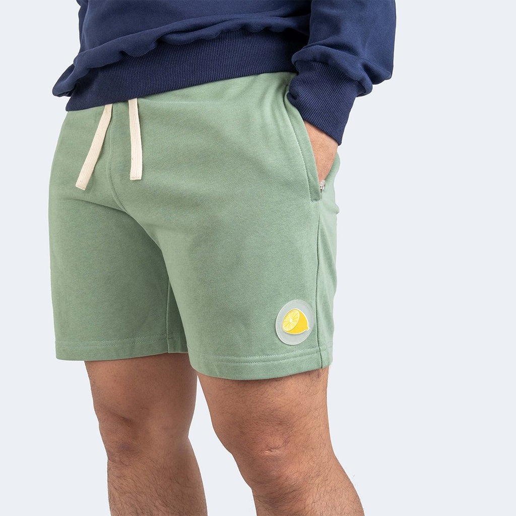 Eubi Official: A light-green-colored Lounge Shorts with a Lemon logo