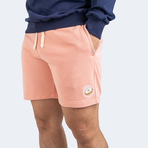 Eubi Official: A pink-colored Lounge Shorts with an Donut logo
